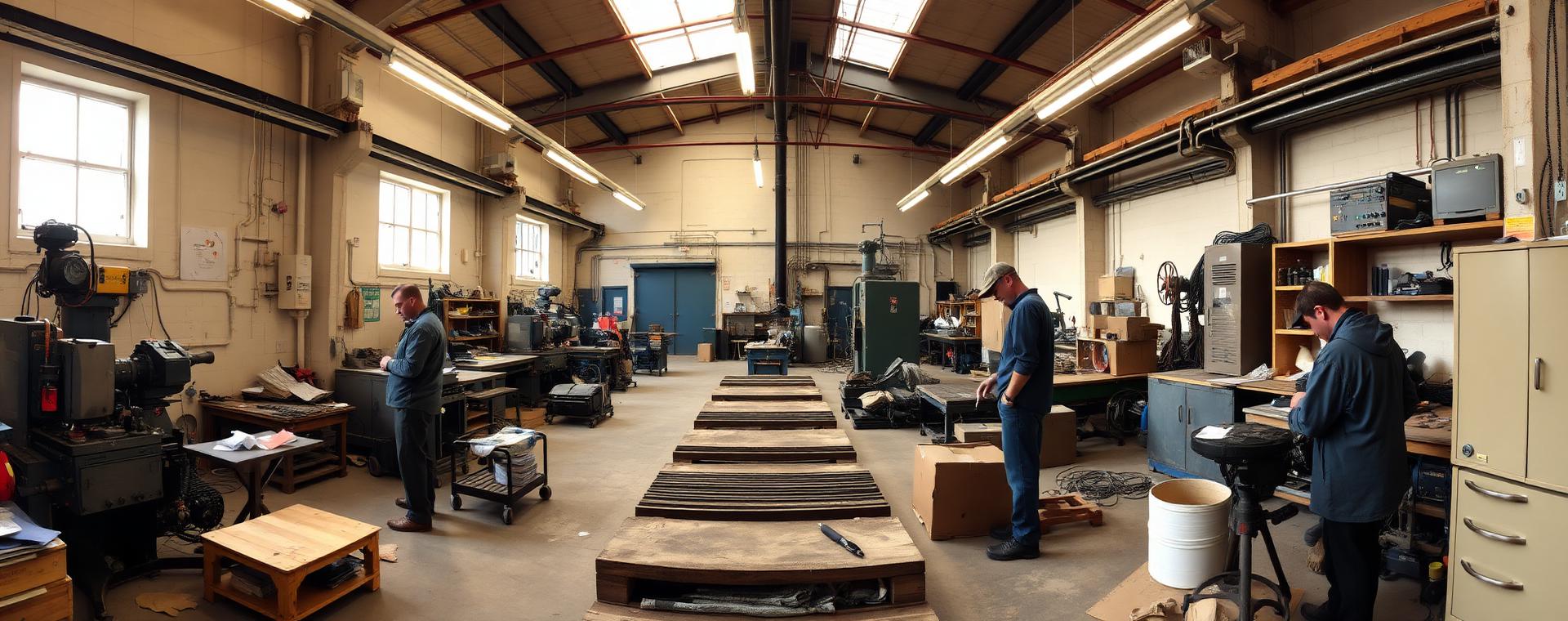 Atelier industriel français en activité